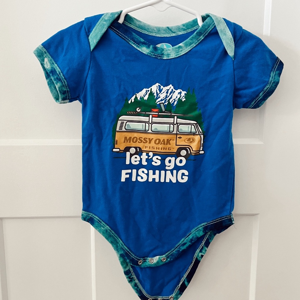 Mossy Oak Blue and Green Bodysuit Adventure Design